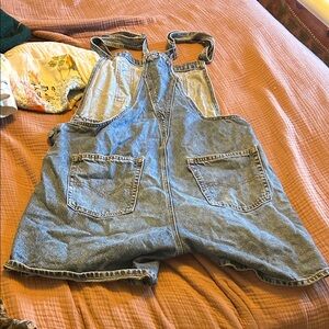 Levi's denim short overalls